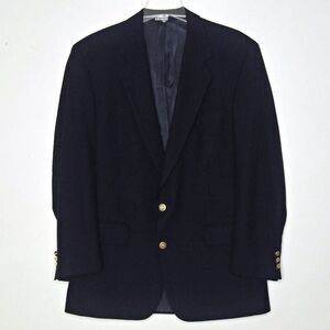 Vintage BURBERRYS‎ Super 100's Wool Blazer Suit Jacket Sport Coat Navy Blue 40L